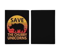Save The Chubby Unicorns Passport Holder Travel Passport Wallet Case | PU Leather Passport Protector, Travel Wallet with Credit Card Slots