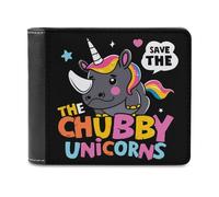 Save The Chubby Unicorns Printed Bifold Wallet with Hidden Compartments Pocket Money and Credit Card Holder for Men Women