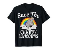 Save the Chubby Unicorns Rainbow Rhino T-shirts Adults Kids T-Shirt