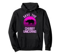 Save The Chubby Unicorns Retro Style Rhino gift Pullover Hoodie