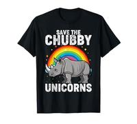 Save The Chubby Unicorns Rhino Rainbow T-Shirt