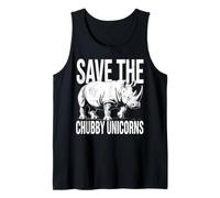Save The Chubby Unicorns Sarcastic Rhino Lovers Vintage Tank Top