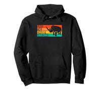 Save The Chubby Unicorns Vintage Fat Rhino Funny Pullover Hoodie