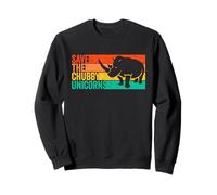 Save The Chubby Unicorns Vintage Fat Rhino Funny Sweatshirt