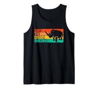 Save The Chubby Unicorns Vintage Fat Rhino Funny Tank Top