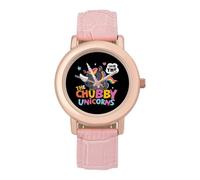 Save The Chubby Unicorns Women's Wrist Watch Fashion Wristwatches with Pink Strap Gifts for Women Mother Wife Birthday