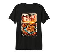 Save The Colorado River Stencil Art Design Premium T-Shirt
