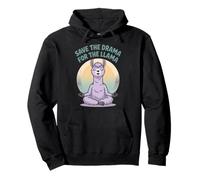 Save the Drama for the Llama Funny Yoga Meditation yoga Pullover Hoodie