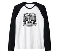 Save The Earth for Our Kids | Earth Day Conservation Gift Raglan Baseball Tee