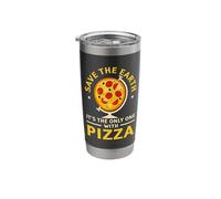 Save The Earth it´s The only one with Pizza Design Stainless Steel Insulated Tumbler