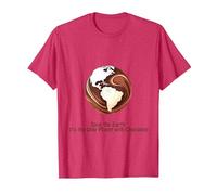Save the Earth, It's the Only Planet with Chocolate T-Shirt, Men, Red Heather, Small