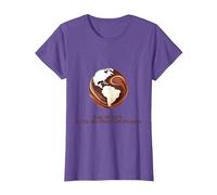 Save the Earth, It's the Only Planet with Chocolate T-Shirt, Women, Purple Heather, Medium