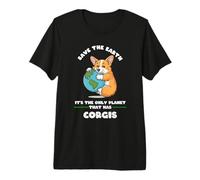 Save the Earth It's the only Planet with Corgis Premium T-Shirt