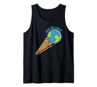 Save The Earth, Only Place with Ice Cream, Peace No Planet B Tank Top