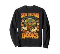 Save The Earth Only Planet With Books Vintage Sweatshirt