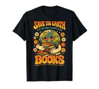 Save The Earth Only Planet with Books Vintage T-Shirt
