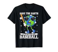 Save The Earth Planet with Baseball Earth Day Boys Kids Men T-Shirt