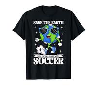 Save The Earth Planet with Soccer Earth Day Boys Kids Men T-Shirt