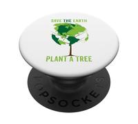 Save The Earth, Plant a Tree - Peace, Animals, Environment PopSockets Adhesive PopGrip