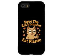 Save The Environment Eat Plastic Funny Cat Meme Case for iPhone SE (2020) / 7/8