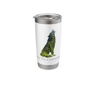 Save The Environment Wolf Silhouette Environment Protection Stainless Steel Insulated Tumbler