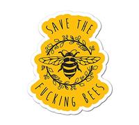 Save The Fcking Bees Sticker Funny Animals Protect Car Decal Bumper