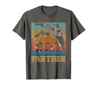Save The Florida Panther Retro Wildlife Conservation Cougar T-Shirt, Men, Asphalt Grey, XX-Large