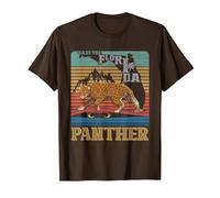 Save The Florida Panther Retro Wildlife Conservation Cougar T-Shirt, Men, Brown, Medium