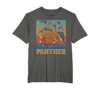 Save The Florida Panther Retro Wildlife Conservation Cougar T-Shirt, Men's Big and Tall, Asphalt Grey, 5X Tall