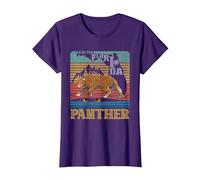 Save The Florida Panther Retro Wildlife Conservation Cougar T-Shirt, Women, Purple, Large
