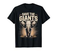 Save The Giants Elephant Wildlife Conservation Anti Value Graphic T-Shirt