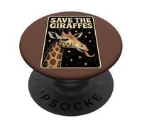 Save the Giraffes Wildlife Conservation Safari Nature PopSockets Adhesive PopGrip