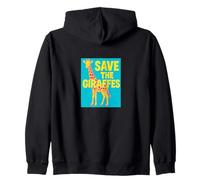 Save the Giraffes Wildlife Conservation Safari Nature Zip Hoodie