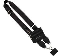 Save the Girls Clip and Go Phone Strap Solid (Black - Black Pouch) - Crossbody Phone Strap Chain with Zipper Wallet Pouch - Phone Lanyard
