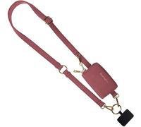 Save the Girls Clip & Go Vegan Phone Lanyard & Wristlet, Deep Cream Rose