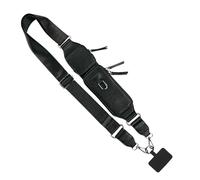 Save the Girls Zip & Clips Phone Lanyard Crossbody with Wallet for Women (Black) - Stylish and Lightweight Vegan Leather Phone Strap, Hands-Free Carrying and Adjustable Cell Phone Crossbody Lanyard