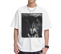 Save The Gorilla Mens T-Shirts & Womens T-Shirts, White and Black Graphic Tees for Men and Women, Soft and Breathable