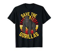 Save The Gorillas Retro Gorilla Conservation Wildlife Sun T-Shirt