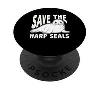 Save The Harp Seals - Cute Seal Conservation Design PopSockets Adhesive PopGrip