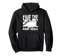 Save The Harp Seals - Cute Seal Conservation Design Pullover Hoodie
