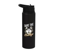 Save THE Huskys Cute & Funny Husky Dog Stainless Steel Insulated Water Bottle