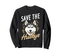 SAVE THE Huskys Cute & Funny Husky Dog Sweatshirt