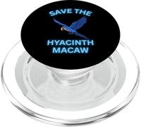 Save The Hyacinth Macaw Cute Exotic Bird PopSockets PopGrip for MagSafe