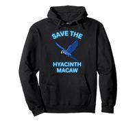 Save The Hyacinth Macaw Cute Exotic Bird Pullover Hoodie