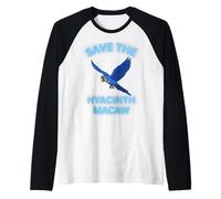 Save The Hyacinth Macaw Cute Exotic Bird Raglan Baseball Tee