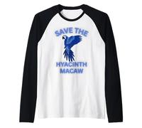 Save The Hyacinth Macaw Cute Exotic Bird Raglan Baseball Tee