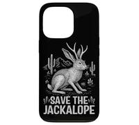 Save the Jackalope Cryptid Bunny Antlers Case for iPhone 13 Pro