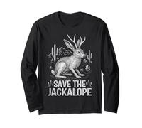 Save the Jackalope Cryptid Bunny Antlers Long Sleeve T-Shirt