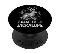 Save the Jackalope Cryptid Bunny Antlers PopSockets Adhesive PopGrip