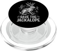 Save the Jackalope Cryptid Bunny Antlers PopSockets PopGrip for MagSafe
